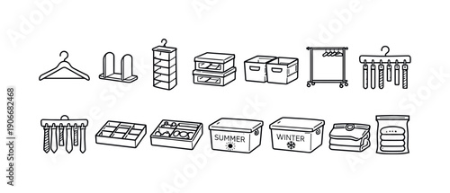 Hangers, Shelves, Boxes, Racks, and Storage Solutions