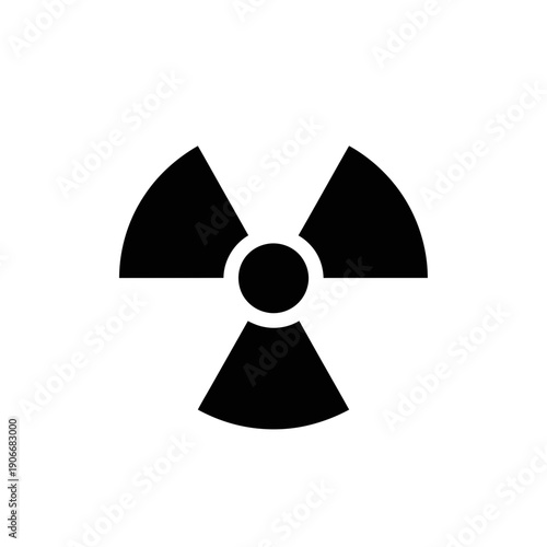 Silhouette of Nuclear Radiation Fan for Hazard Warning and Toxic Danger