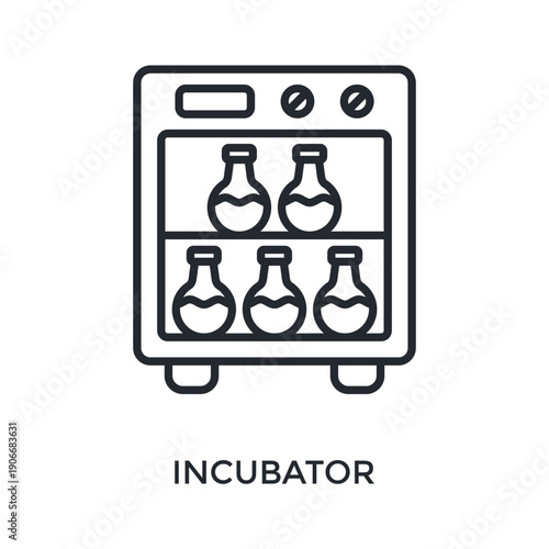 Incubator Icon Outline Style. Vector Illustration For Graphic Design