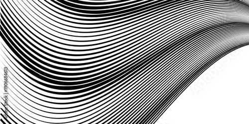 abstract black big to small line pattern.