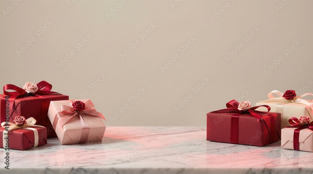 custom made wallpaper toronto digitalElegant gift boxes with roses on marble surface