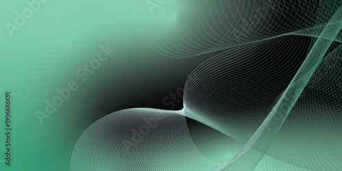 Teal DarkCyan and MediumAquamarine abstract grainy gradient shapes on black noisy texture background banner poster header design
