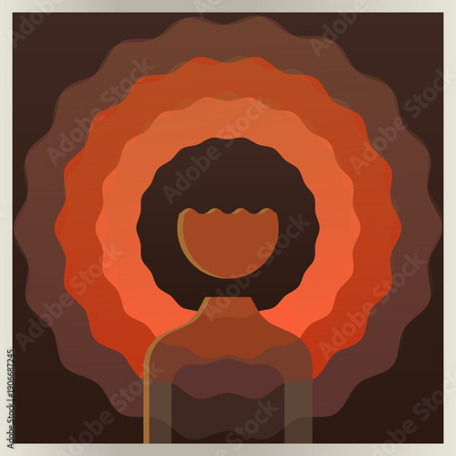 1960s 1970s band musicians long hair hippie record vinyl album cover folk woman singer soul motown singers female illustration soul diva