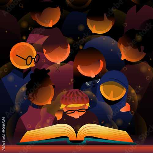 People share a big book of wisdom