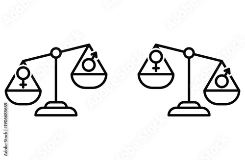  hormonal imbalance scale with sign icon vector for web design