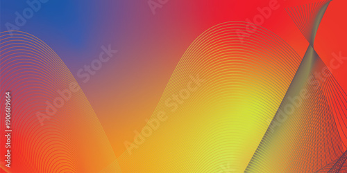 Abstract grainy gradient background with teal red yellow and black shapes on dark noisy backdrop