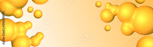 Colorful yellow bubbles rise and settle in a lively design that captures the essence of a lava lamp. This visual style offers a playful look at abstract art and movement.