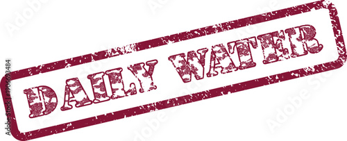 Promoting hydration and healthy habits with a daily water rubber stamp for wellness goals