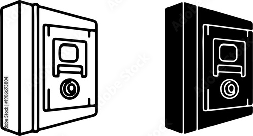 Black and white of two cassette recorders