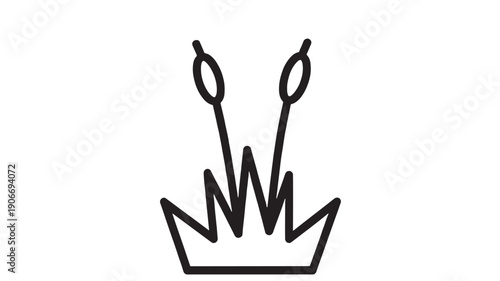 Fireworks icon with two burst rockets and spark explosion, minimalist black outline pictogram isolated on white background for celebration, holiday, party app UI