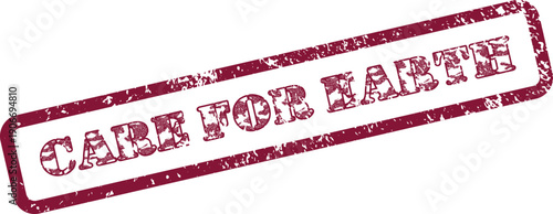 Responsible planetary stewardship message presented as a prominent distressed rubber stamp graphic for eco consciousness