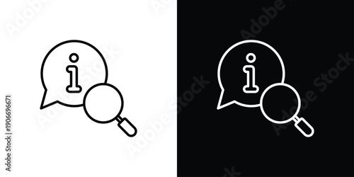 Investigation Icon Sheet Black And White