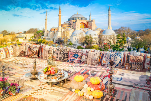 Canvas Print Hagia Sophia cathedral church, Istanbul Turkey