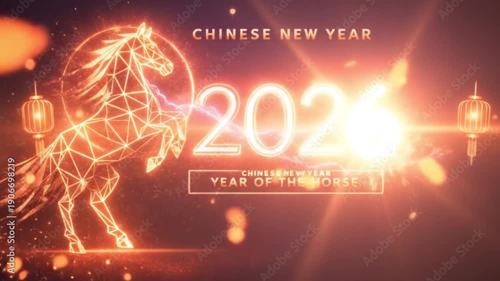 Chinese New Year 2026 Year of the Horse Animation | Lunar New Year 2026 ...