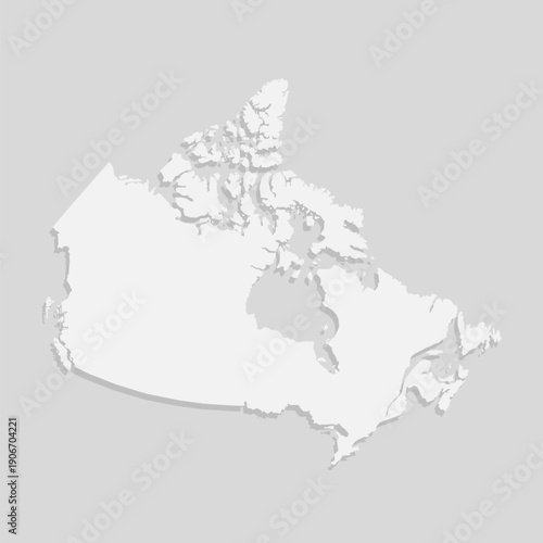 Map of Canada, template American outline country