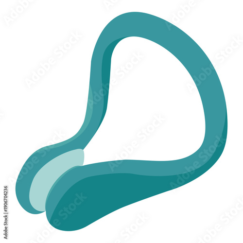 Swimming nose clip vector drawing.