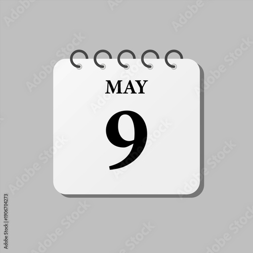 Icon page calendar day - 9 May