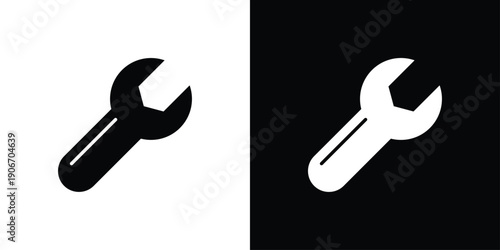 Wrench Icon Sheet Black And White