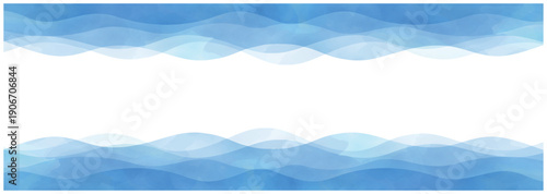 Luxury Blue Watercolor Wave Abstract Background