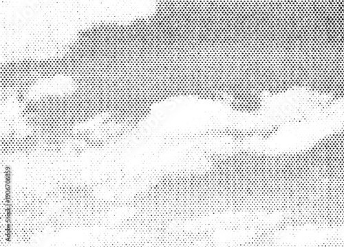 Fotografía Macro halftone texture of a cloudy sky scene