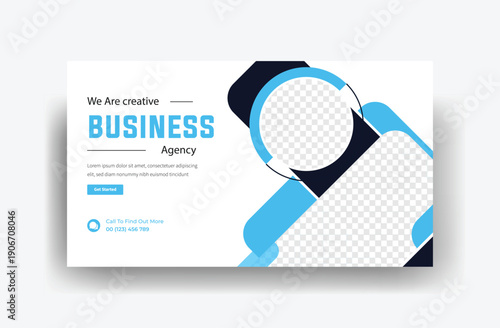 Creative Business agency youtube thumbnail and web banner template