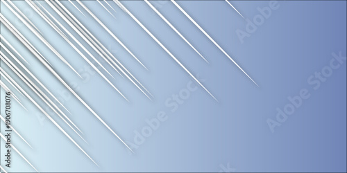 Blue gradient abstract background with diagonal chaotic lines.  Abstract white architectural structure pattern, Modern gray abstract vector. Vector background can be used in cover design, book design,