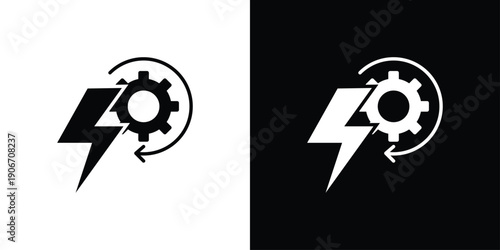 Bolt Icon Sheet Black And White