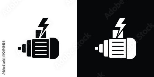 Motor Icon Sheet Black And White