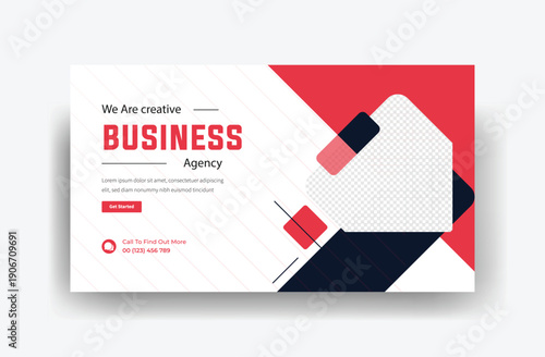 creative business agency thumbnail design, Creative YouTube video thumbnail 