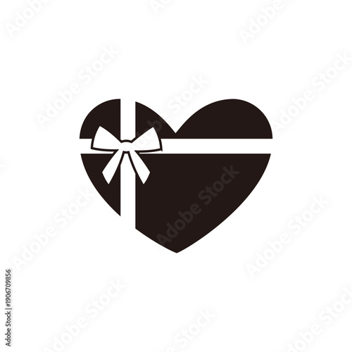 リボンのついたハートのアイコン