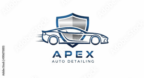 Apex Auto Detailing logo with shield and sports car.