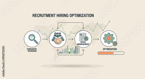 Recruitment hiring conceptual optimization illustration