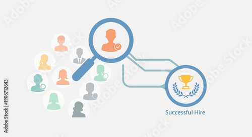 Conceptual illustration of awards for high-achieving employees