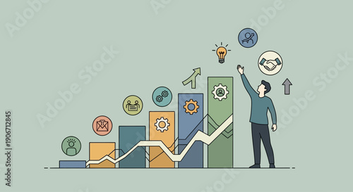 Conceptual illustration of life process graph
