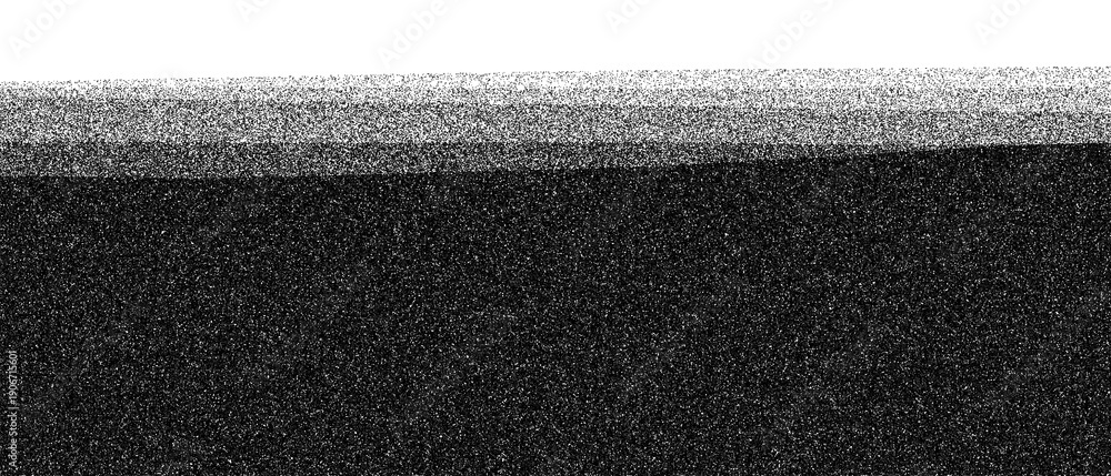 Fototapeta premium Grain noise texture. Halftone stipple dots gradient background. Abstract dusty spray with fading effect. Black rough distressed grunge surface. Monochrome gritty geometric backdrop. Vecto