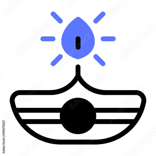 This Oil lamp icon is suitable for the Holi Festival in India.