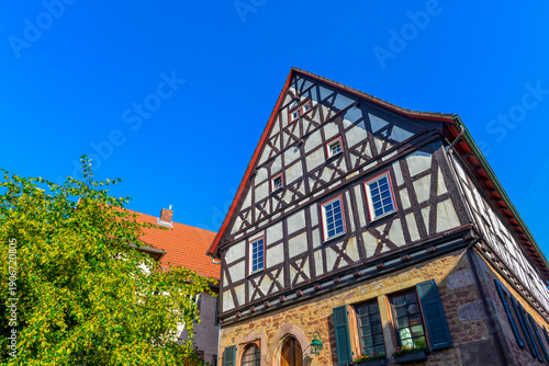 Fachwerkbau in der Altstadt von Steinau an der Straße im Main-Kinzig-Kreis in Hessen	