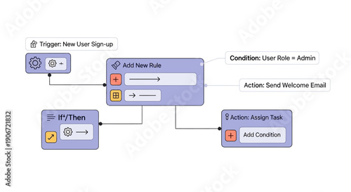 Flowchart illustrating automated user sign-up and task assignment process.