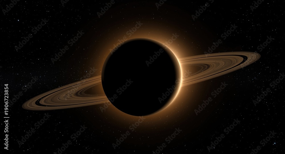 Fototapeta premium Depiction of a giant planet located fifth from the sun in a planetary sequence