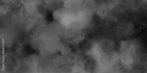Abstract grey storm cloud texture. White dramatic smoke brush effect smoke swirls misty fog isolated, background. Gray grunge painted paper textured canvas for design watercolor scraped vector.	
