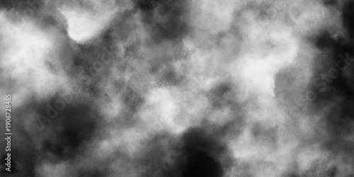 Abstract grey storm cloud texture. White dramatic smoke brush effect smoke swirls misty fog isolated, background. Gray grunge painted paper textured canvas for design watercolor scraped vector.	