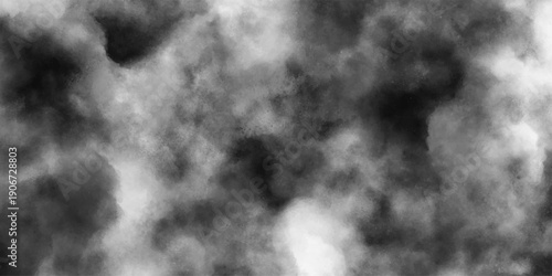 Abstract grey storm cloud texture. White dramatic smoke brush effect smoke swirls misty fog isolated, background. Gray grunge painted paper textured canvas for design watercolor scraped vector.	