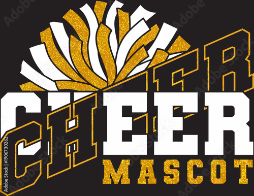Pom Pom Cheer Mascot Svg, Mascot Takedown Season Svg