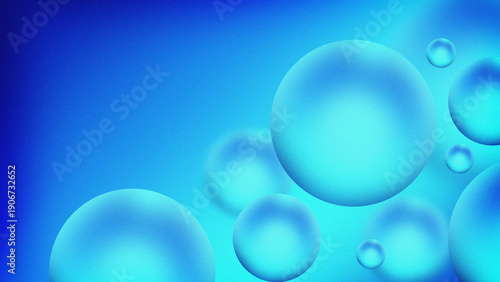Abstract 3D Bubble Background – Soft Colors Gradient with Floating Spheres	