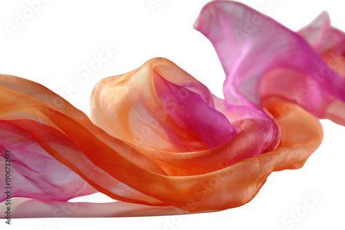 Beautiful pink, purple, and yellow rose petals scattered on a white background create a macro floral blossom capturing the natural beauty and romance of a garden gift