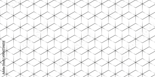 Vector abstract square modern tech grid line box. metal cube creative geometric fabric wall tiles gradient web triangle diamond honeycomb hexagon art decorative textile design.