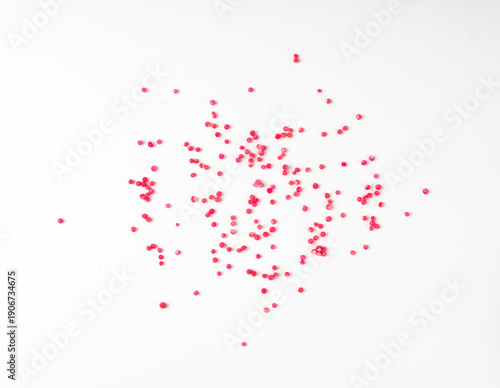 Fotografie Candy sprinkle pile, round sugar sprinkles, small sweet color confectionery deco