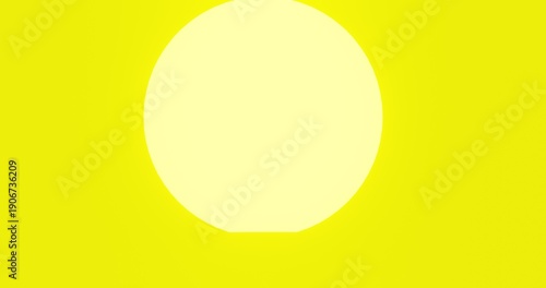 The disk of the rising sun above the horizon. 3D render illustration.