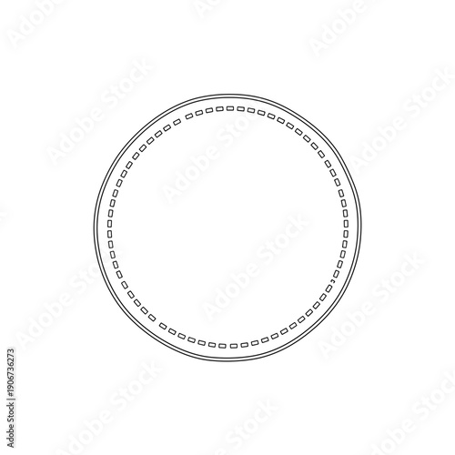 Eco-friendly cotton pad isolated on a white background, featuring a circular design with a textured edge, minimalist style