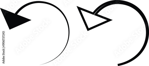 Arrow icon set in flat and line style, direction pointer symbol collection and group, black monochrome vector illustration isolated on transparent background for web and app interface